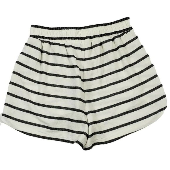 The Fifth Lable Captain Stripe Sweat Shorts White/Black S - Picture 6 of 10